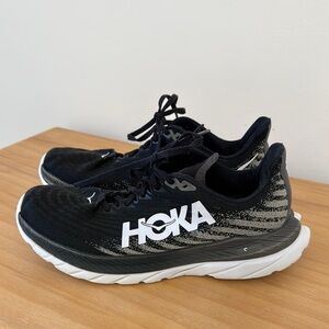 Hoka Black and White Running Shoes